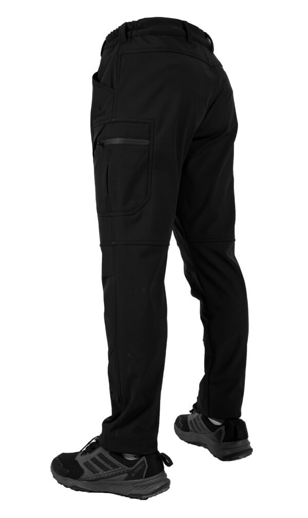 Erkek  4 Yöne Esneyen Likralı Softshell Outdoor Taktik Trekking Pantolon SİYAH