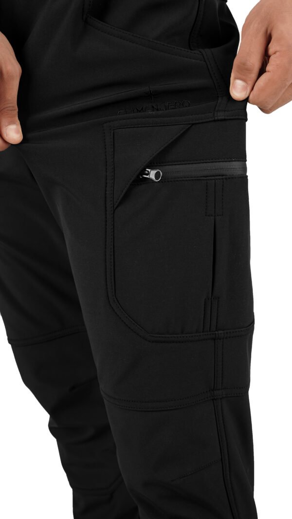 Erkek  4 Yöne Esneyen Likralı Softshell Outdoor Taktik Trekking Pantolon SİYAH