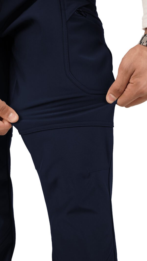4 ERKEK 4 YÖNE ESNEYEN SOFTSHELL PANTOLON EN-BOT LİKRALI LACİVERT