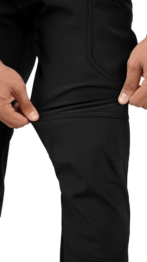 Erkek  4 Yöne Esneyen Likralı Softshell Outdoor Taktik Trekking Pantolon SİYAH