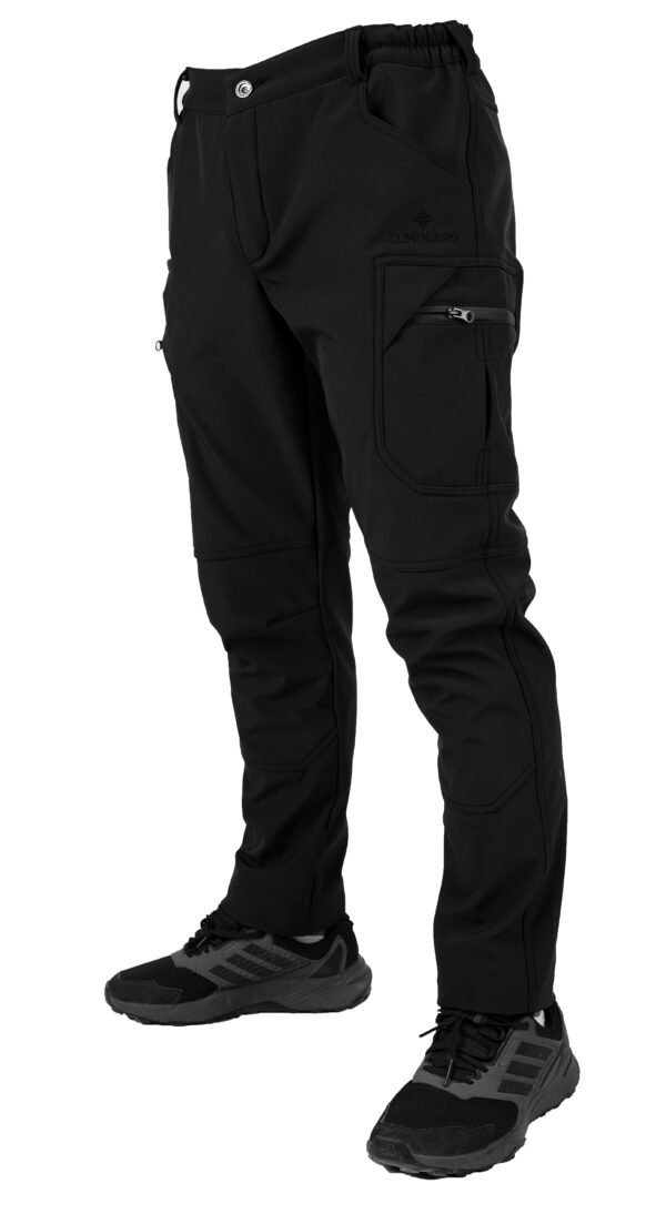 Erkek  4 Yöne Esneyen Likralı Softshell Outdoor Taktik Trekking Pantolon SİYAH