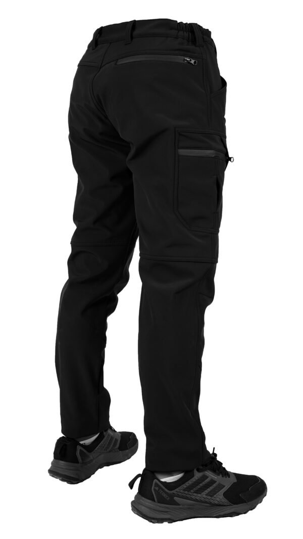 Erkek  4 Yöne Esneyen Likralı Softshell Outdoor Taktik Trekking Pantolon SİYAH